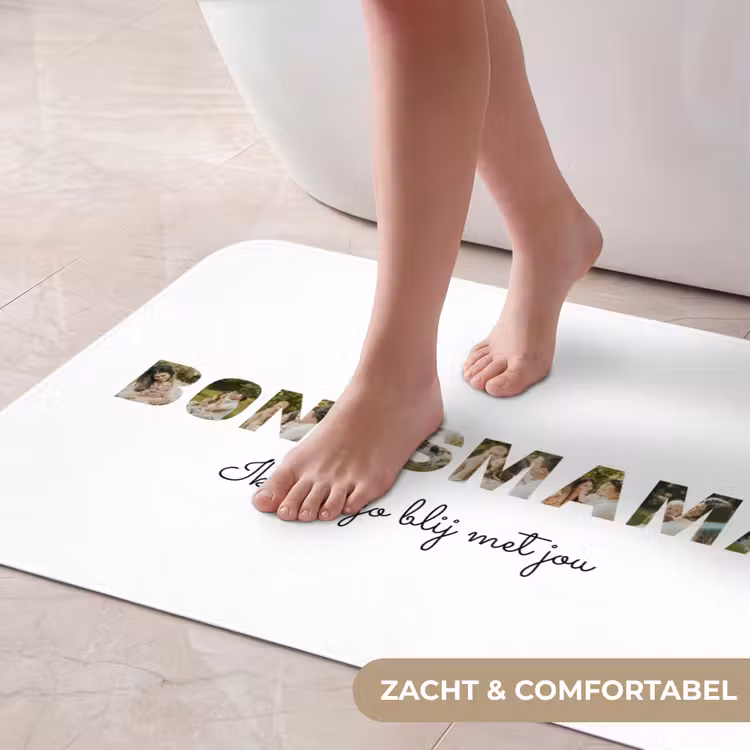 Gepersonaliseerde badmat - Bonusmama - Lettercollage — 5