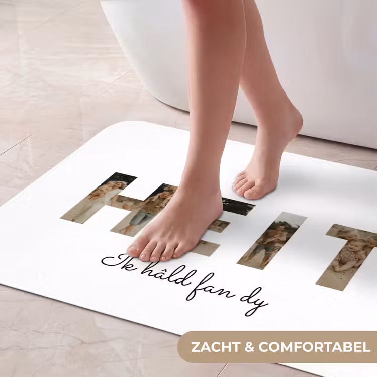 Gepersonaliseerde badmat - Heit - Lettercollage — 5