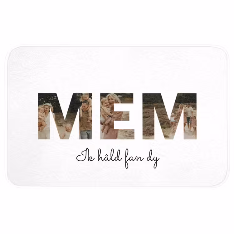 Gepersonaliseerde badmat - Mem - Lettercollage — 1