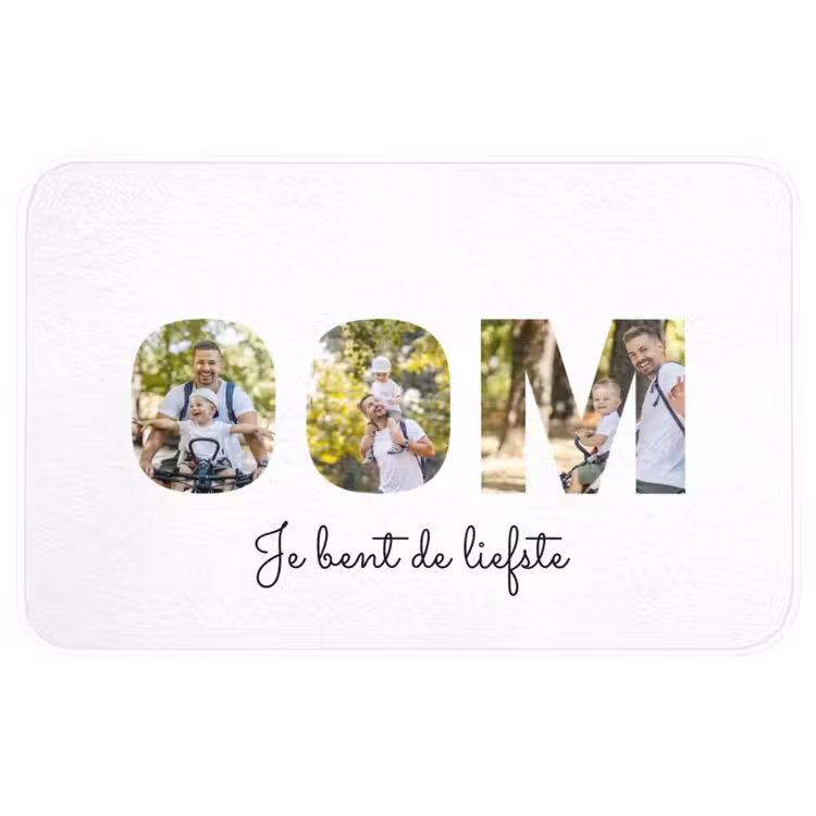 Gepersonaliseerde badmat - Oom - Lettercollage — 1