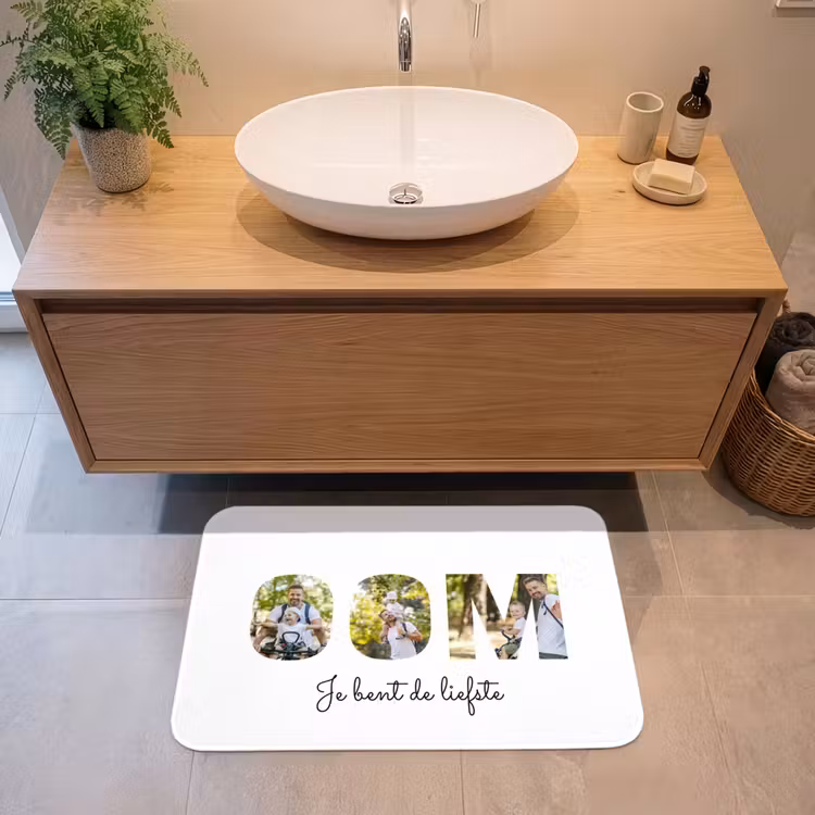 Gepersonaliseerde badmat - Oom - Lettercollage — 2