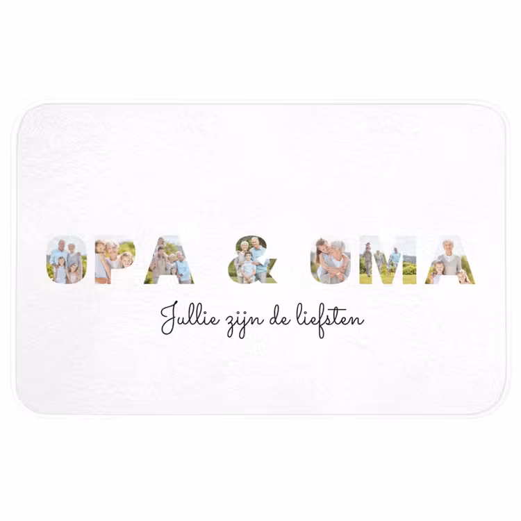 Gepersonaliseerde badmat - Opa & Oma - Lettercollage — 1
