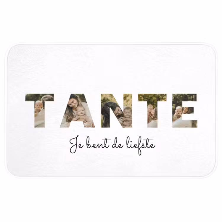 Gepersonaliseerde badmat - Tante - Lettercollage — 1