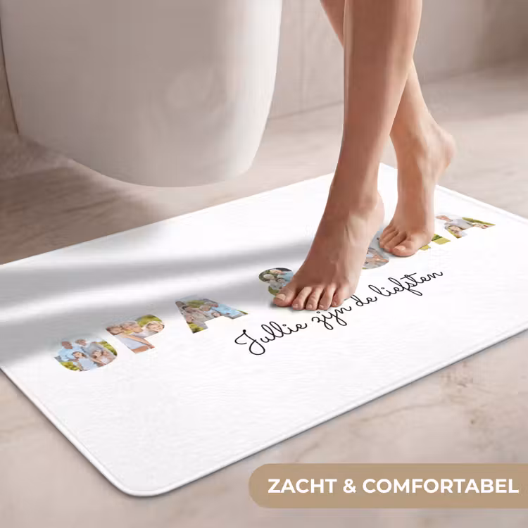 Gepersonaliseerde Wc Mat - Opa & Oma - Lettercollage — 7