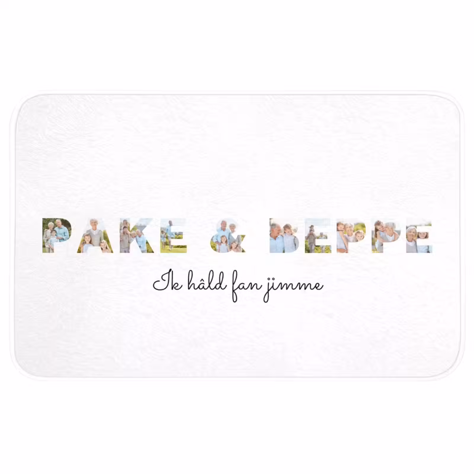 Gepersonaliseerde badmat - Pake & Beppe - Lettercollage — 1