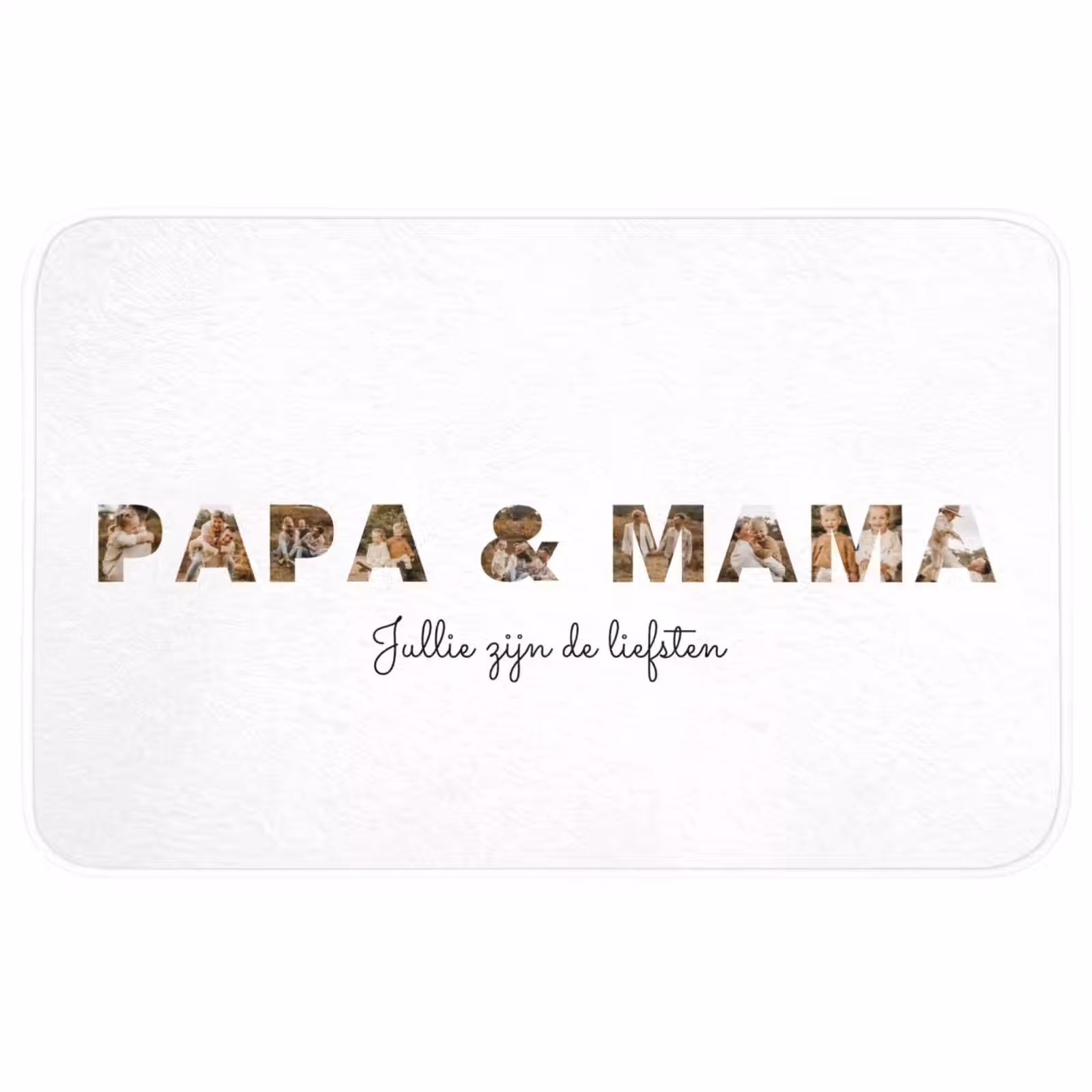 Gepersonaliseerde badmat - Papa & Mama - Lettercollage — 1