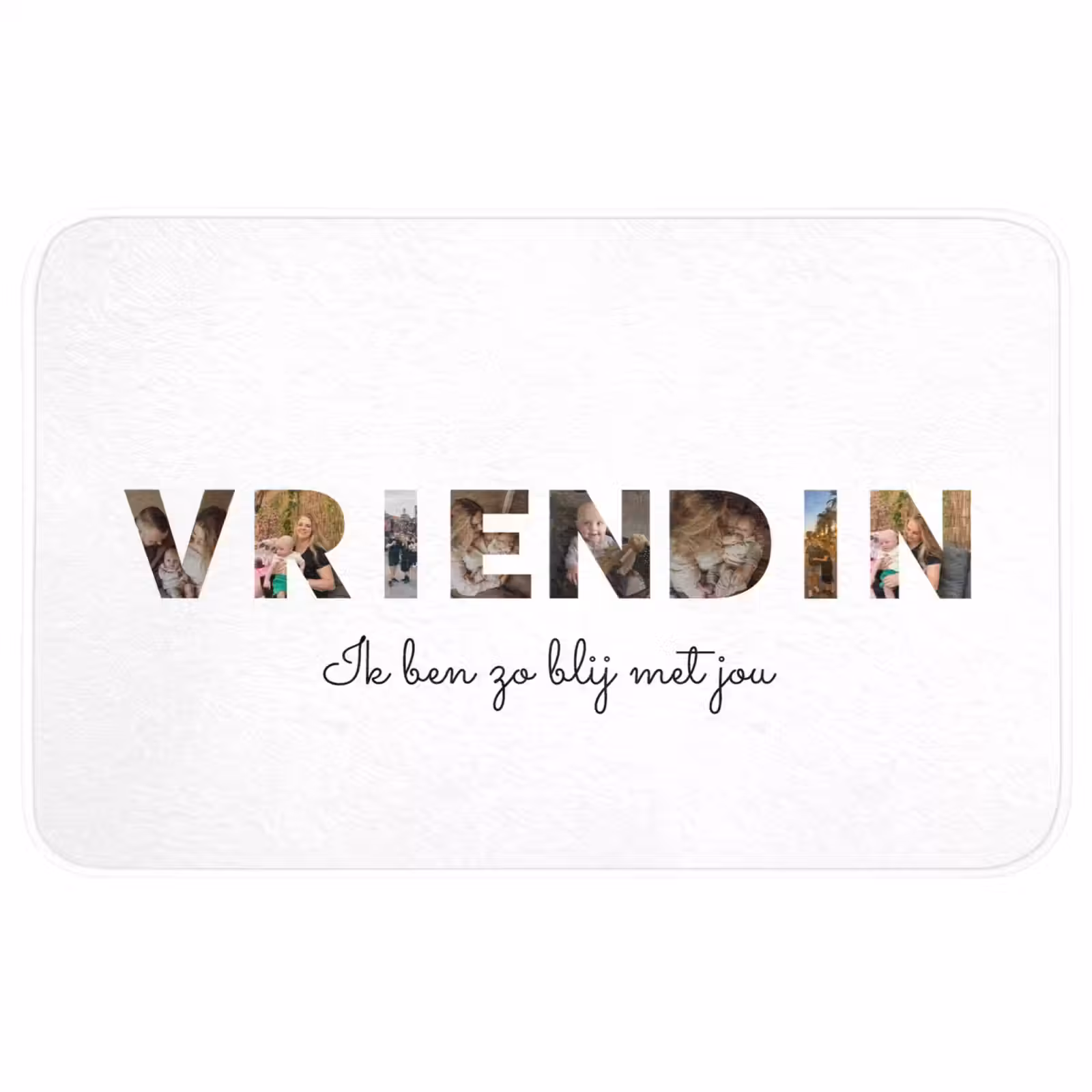 Gepersonaliseerde badmat - Vriendin - Lettercollage — 1