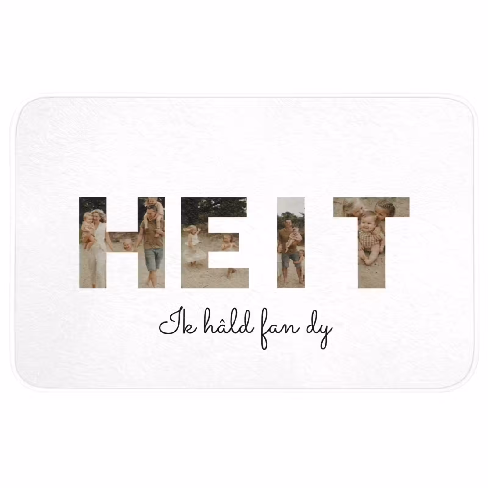 Gepersonaliseerde Wc Mat - Heit - Lettercollage — 1