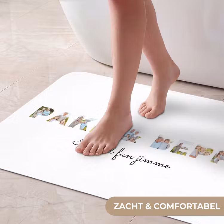 Gepersonaliseerde badmat - Pake & Beppe - Lettercollage — 5