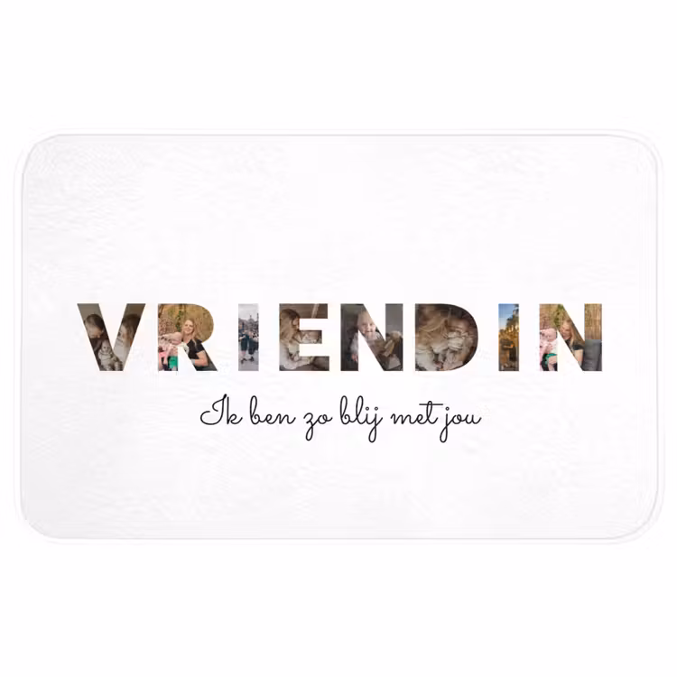 Gepersonaliseerde badmat - Vriendin - Lettercollage — 1