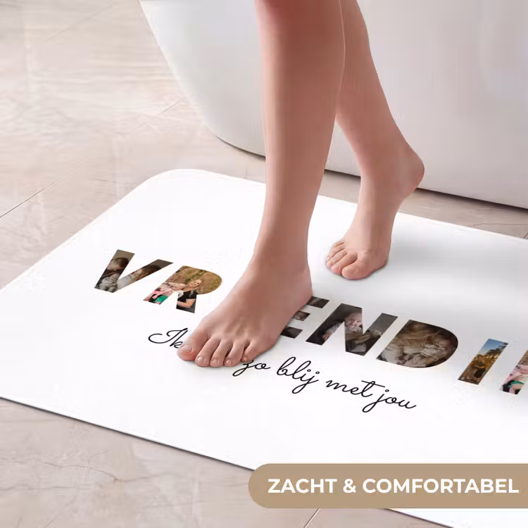 Gepersonaliseerde badmat - Vriendin - Lettercollage — 5
