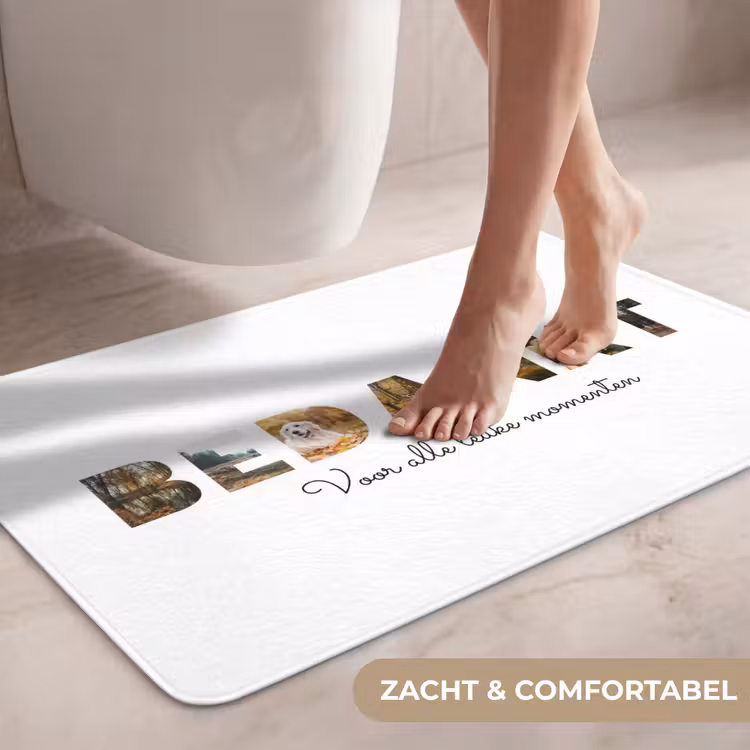 Gepersonaliseerde Wc Mat - Bedankt - Lettercollage — 7