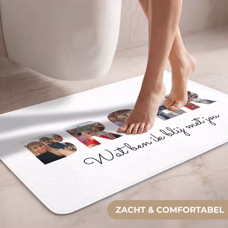 Gepersonaliseerde Wc Mat - Broer - Lettercollage — 7