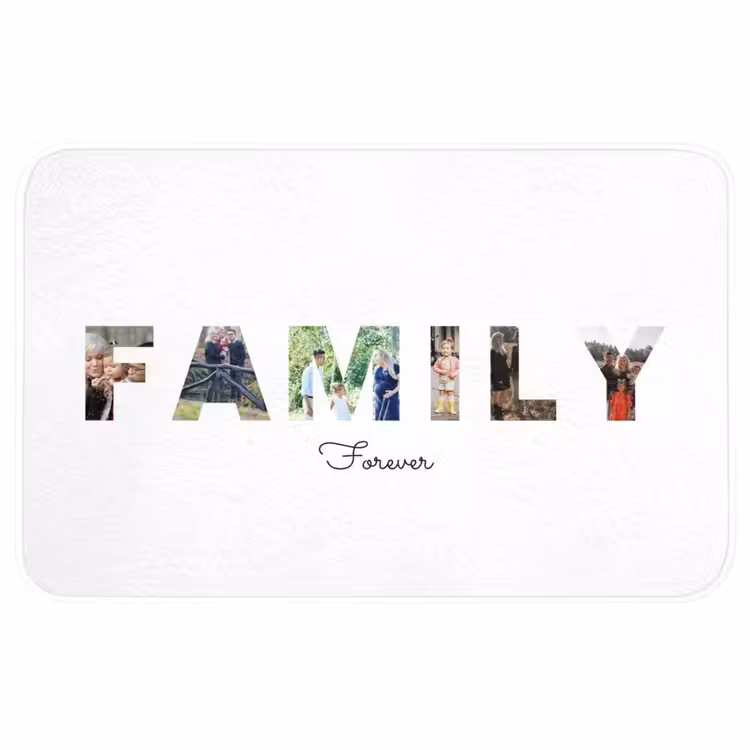 Gepersonaliseerde Wc Mat - Family - Lettercollage — 1