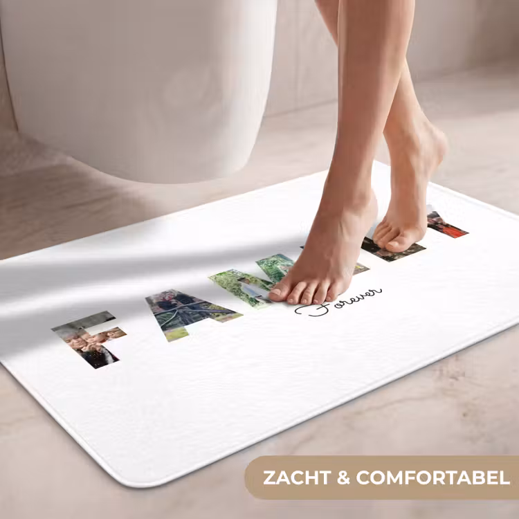 Gepersonaliseerde Wc Mat - Family - Lettercollage — 7