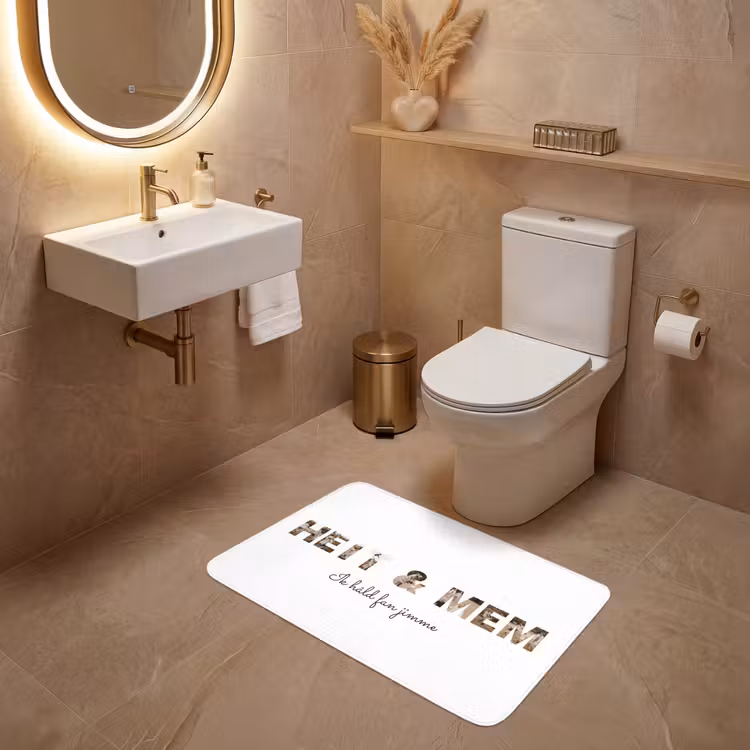 Gepersonaliseerde Wc Mat - Heit & Mem - Lettercollage — 4