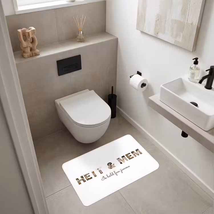 Gepersonaliseerde Wc Mat - Heit & Mem - Lettercollage — 6