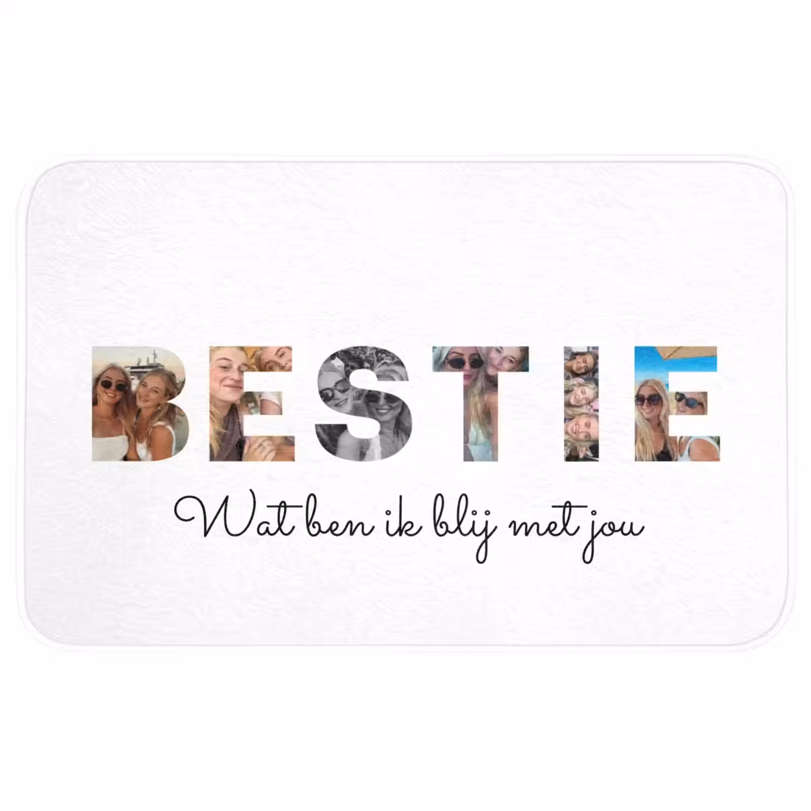 Gepersonaliseerde badmat - Bestie - Lettercollage — 1