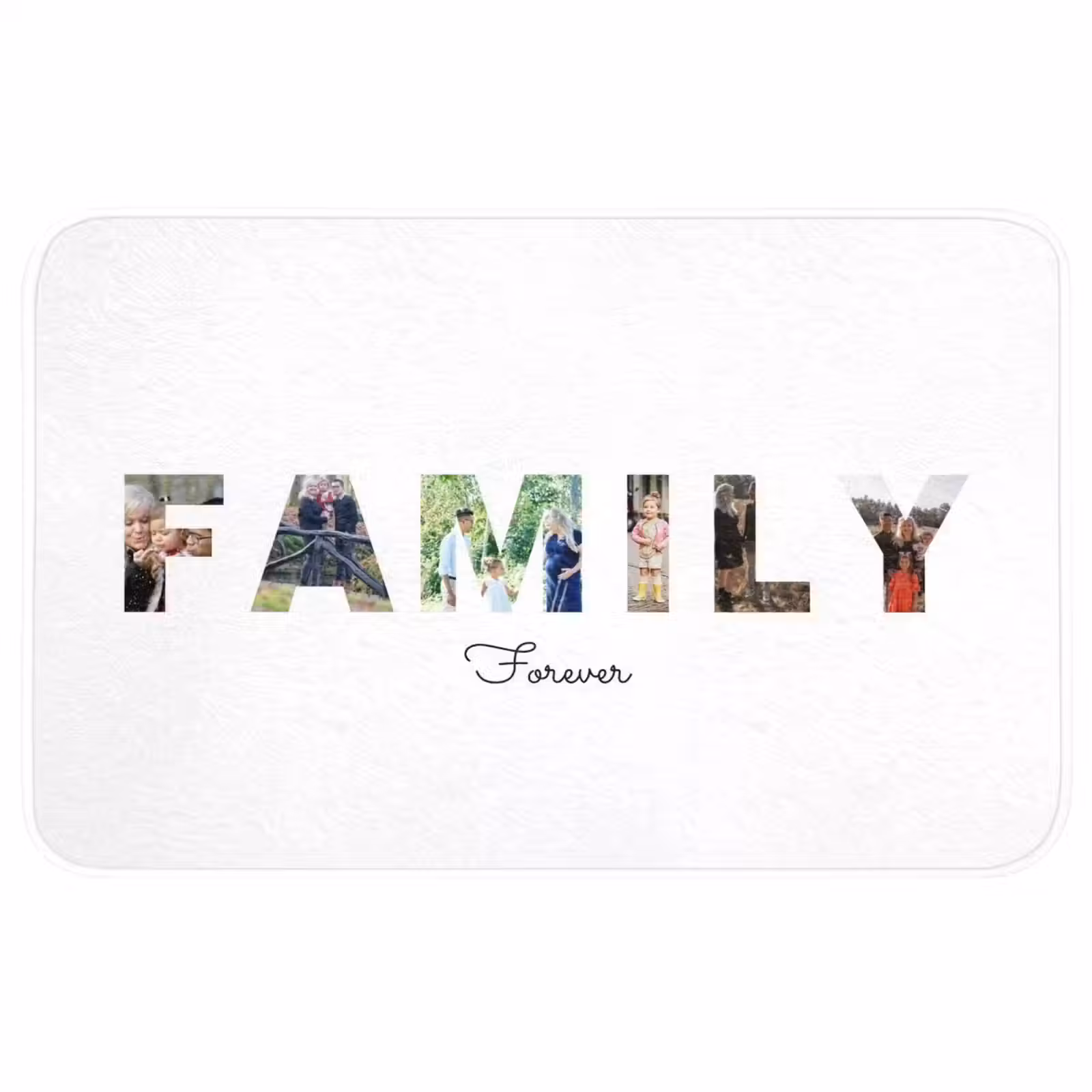 Gepersonaliseerde badmat - Family - Lettercollage — 1