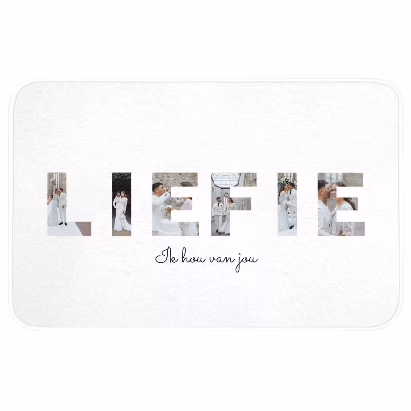 Gepersonaliseerde badmat - Liefie - Lettercollage — 1
