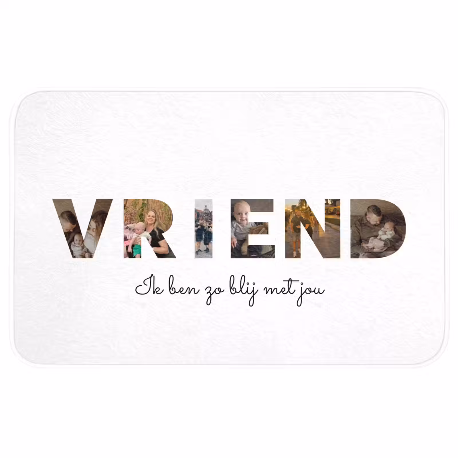 Gepersonaliseerde badmat - Vriend - Lettercollage — 1