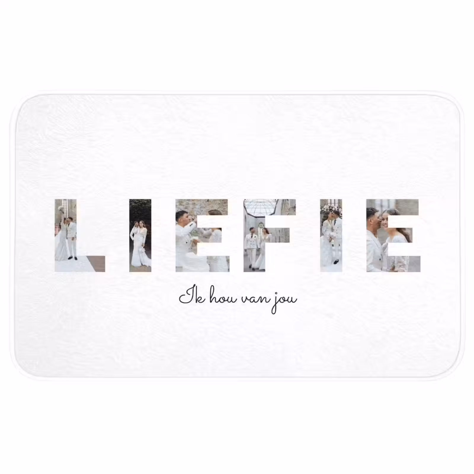 Gepersonaliseerde Wc Mat - Liefie - Lettercollage — 1