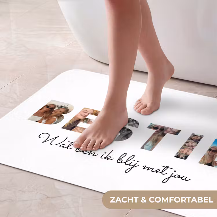 Gepersonaliseerde badmat - Bestie - Lettercollage — 5