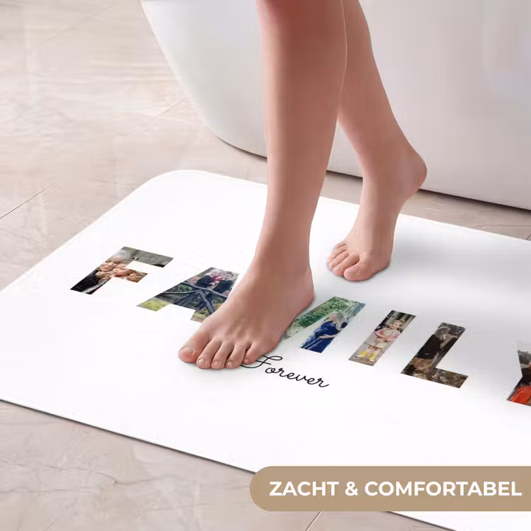 Gepersonaliseerde badmat - Family - Lettercollage — 5