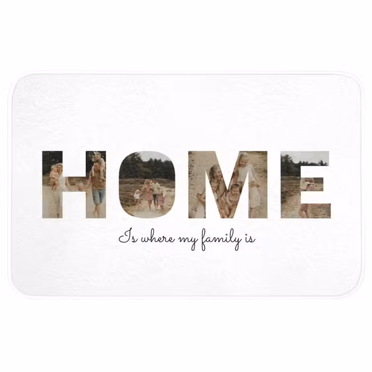 Gepersonaliseerde badmat - Home - Lettercollage — 1