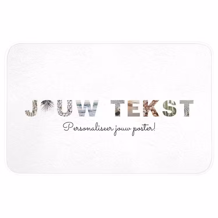 Gepersonaliseerde badmat - Jouw Tekst - Lettercollage — 1