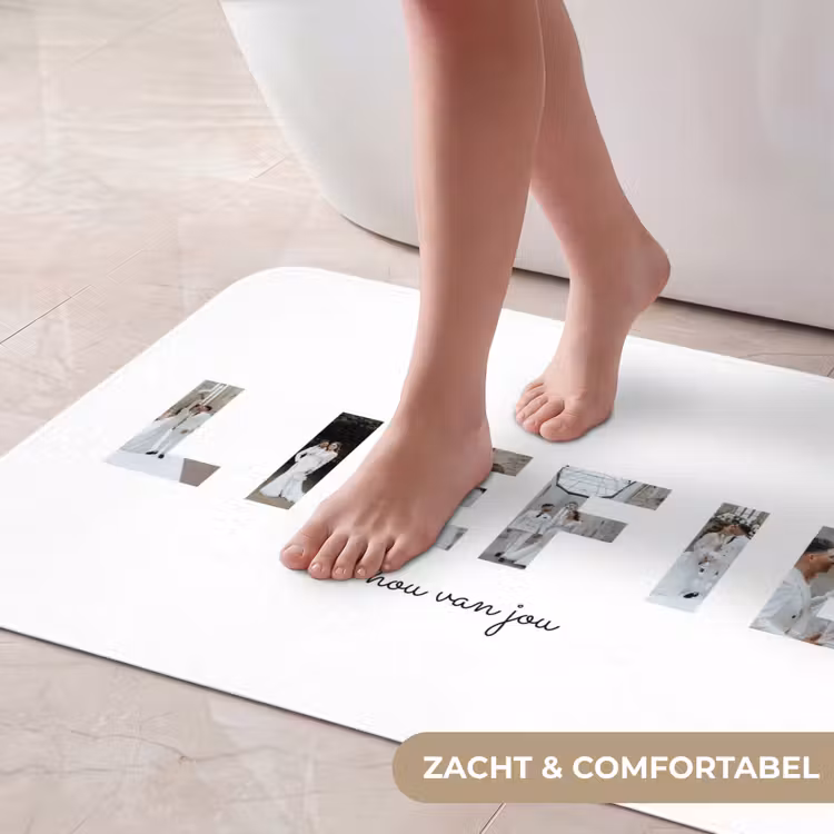 Gepersonaliseerde badmat - Liefie - Lettercollage — 5