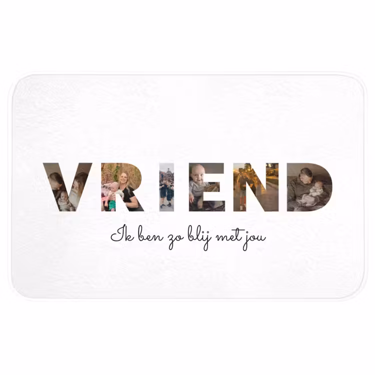 Gepersonaliseerde badmat - Vriend - Lettercollage — 1