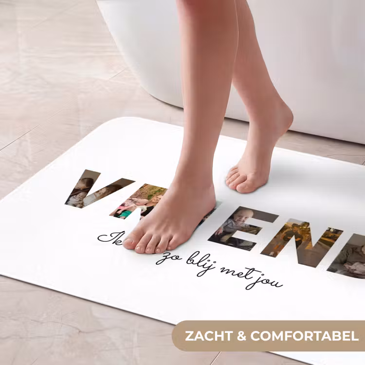 Gepersonaliseerde badmat - Vriend - Lettercollage — 5