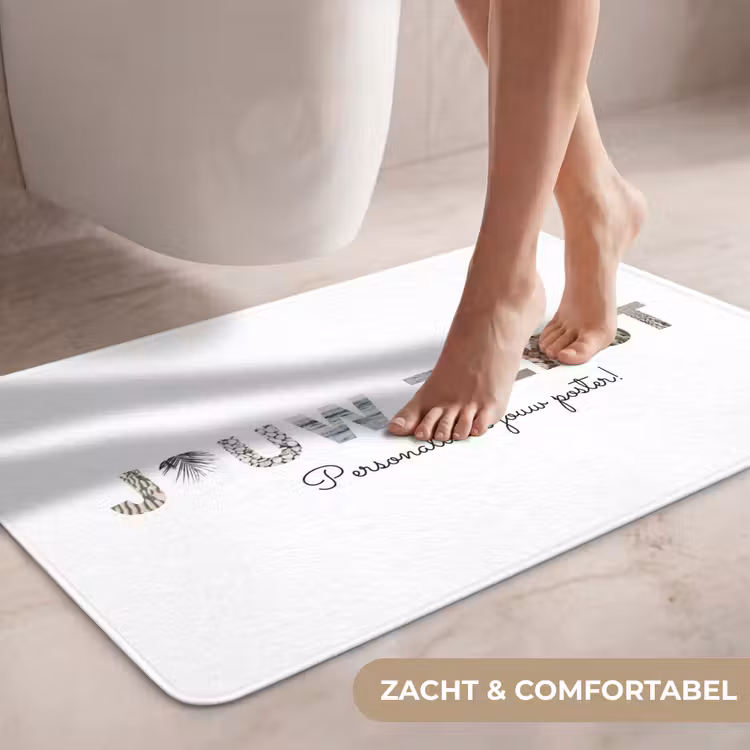 Gepersonaliseerde Wc Mat - Jouw Tekst - Lettercollage — 7