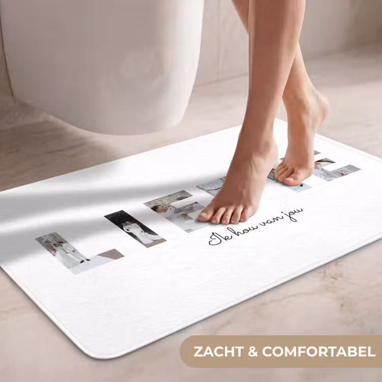 Gepersonaliseerde Wc Mat - Liefie - Lettercollage — 7