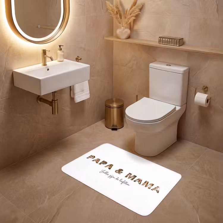Gepersonaliseerde Wc Mat - Papa & Mama - Lettercollage — 4