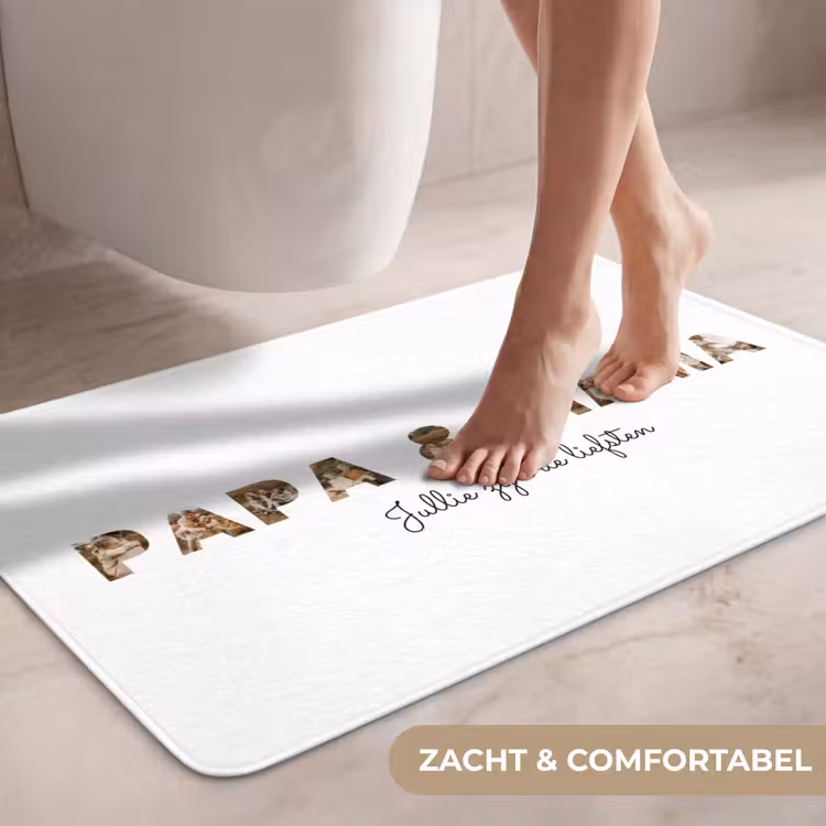 Gepersonaliseerde Wc Mat - Papa & Mama - Lettercollage — 7