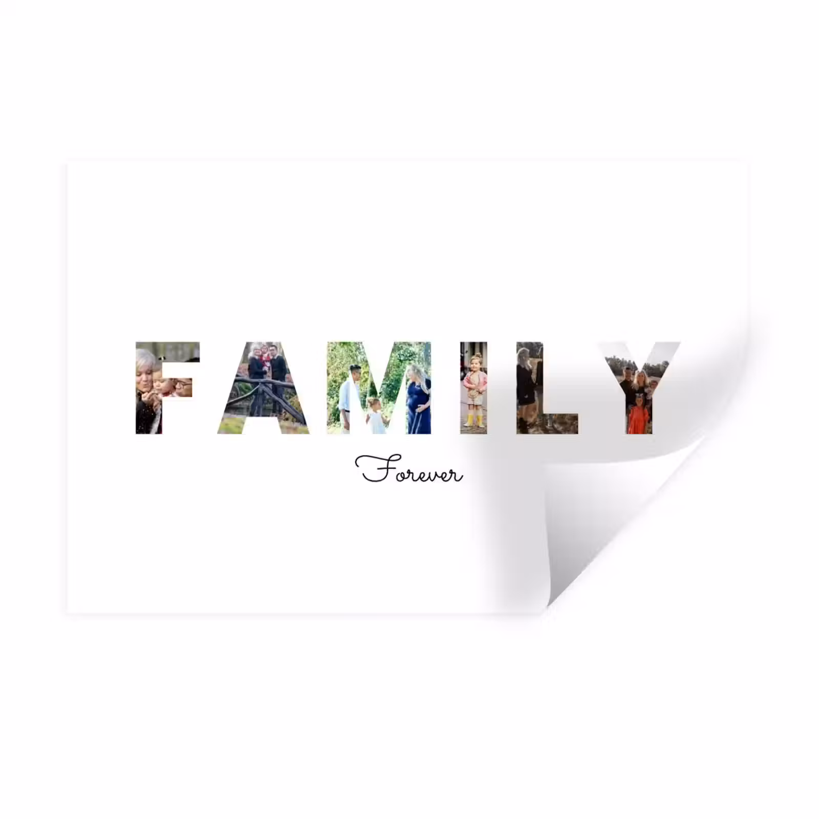 Gepersonaliseerde muursticker - Family - Lettercollage — 1