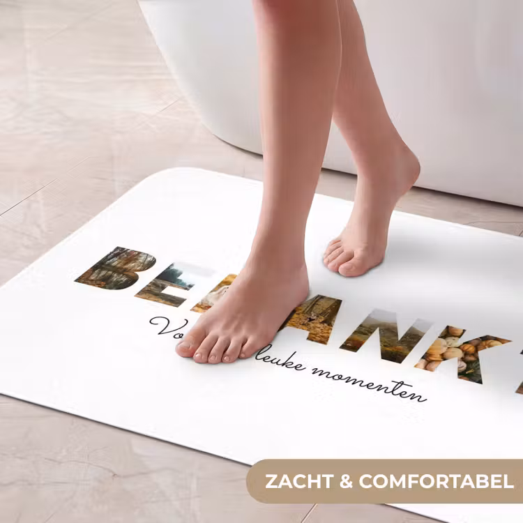 Gepersonaliseerde badmat - Bedankt - Lettercollage — 5
