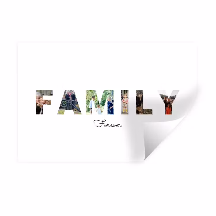 Gepersonaliseerde muursticker - Family - Lettercollage — 1