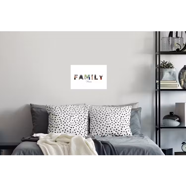 Gepersonaliseerde muursticker - Family - Lettercollage — 5
