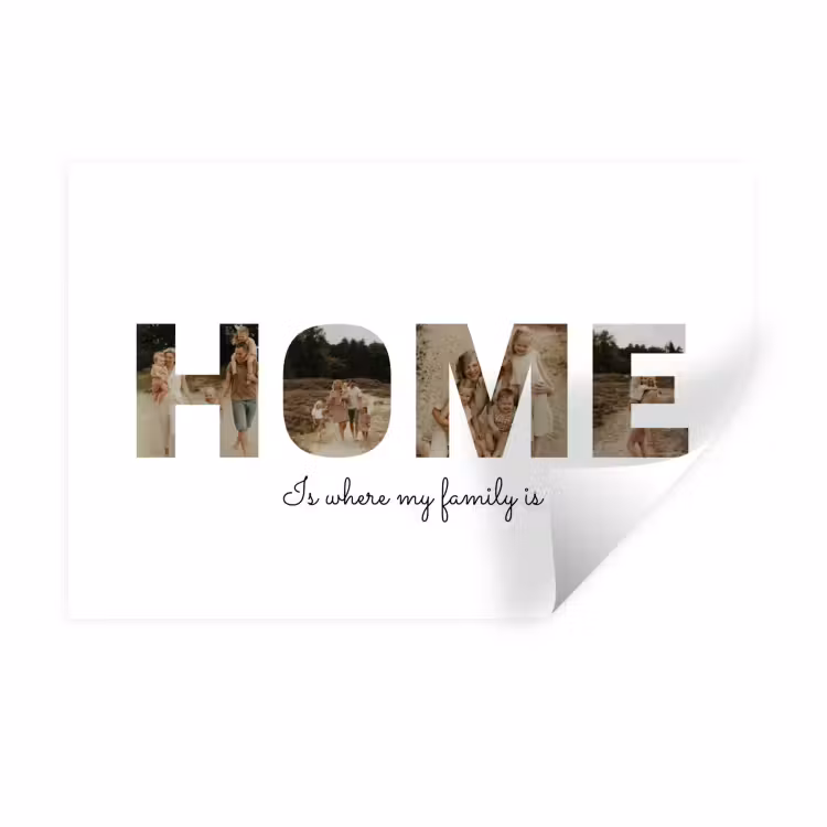 Gepersonaliseerde muursticker - Home - Lettercollage — 1