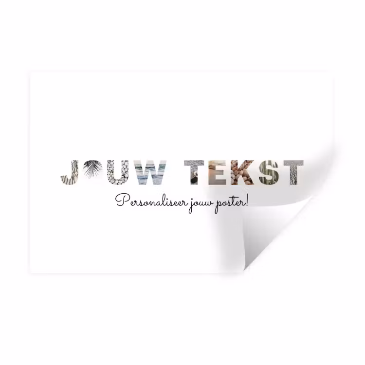 Gepersonaliseerde muursticker - Jouw Tekst - Lettercollage — 1