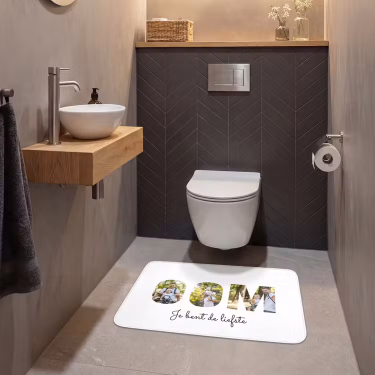 Gepersonaliseerde Wc Mat - Oom - Lettercollage — 2