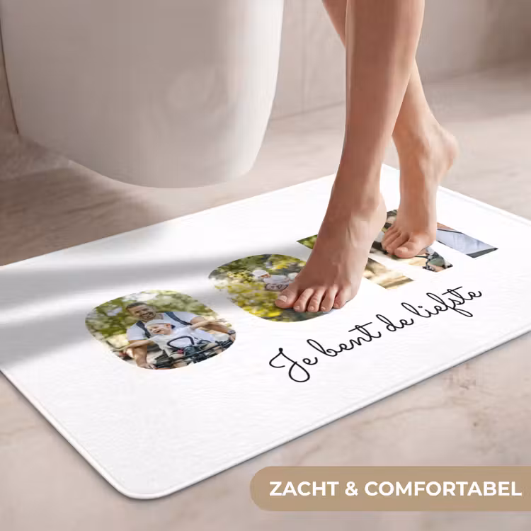 Gepersonaliseerde Wc Mat - Oom - Lettercollage — 7