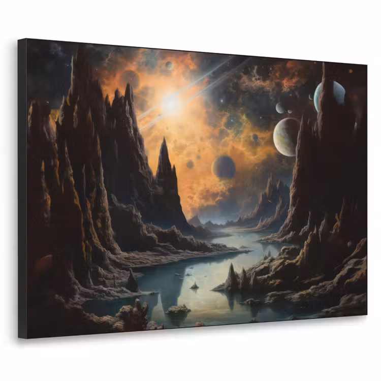 Art Frame - Gebergte - Rafijn - Rivier - Planeten — 1
