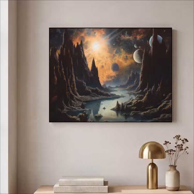 Art Frame - Gebergte - Rafijn - Rivier - Planeten — 5
