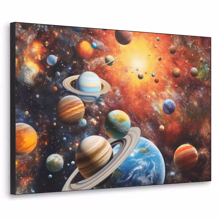 Art Frame - Planeten - Heelal - Neon - Ruimte — 1