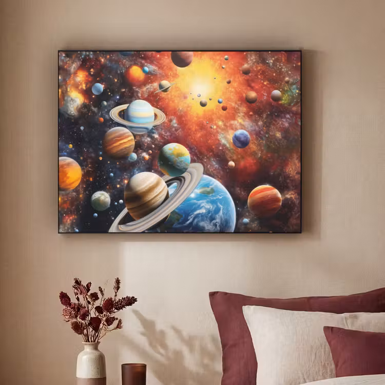 Art Frame - Planeten - Heelal - Neon - Ruimte — 3