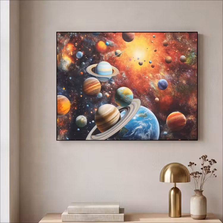 Art Frame - Planeten - Heelal - Neon - Ruimte — 5